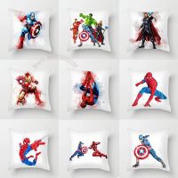 {fabric sofa} DisneyHeroesNew ColorManIronPillow CaseSofa ปลอกหมอนอิง45x45cm