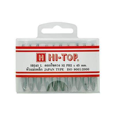 "โปรโมชั่น"ดอกไขควง HI-TOP รุ่น S2PH ขนาด 2 x 45 มม.(1 x 10) สีตะกั่ว"ส่งด่วนทุกวัน"