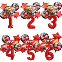 ∈¤ Disney Lightning McQueen 1st Balloons for Kids Birthday Party Supplies Baby Shower Boys Cars Theme Globos Party Decorations