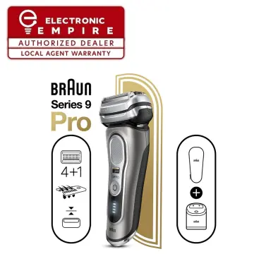 Braun Series 9 Pro 9465cc Wet & Dry shaver with 5-in-1 SmartCare center and  travel case, noble metal