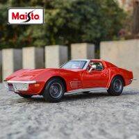 รถลาดตระเวนแบบคงที่ Maisto 1:24 1970สีแดงรถโมเดลรถของเล่นของสะสม