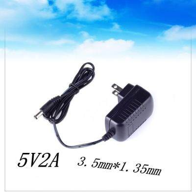 AC 100-240V Converter Adapter DC 3.5mm x 1.35mm 5V 2A 2000mA Charger US Plug (Black)