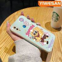 YIWESAN เคสสำหรับ Huawei Nova 3e P20 Lite 2018แฮปปี้ SpongeBob ชุบหรูหราที่สร้างสรรค์เคสโทรศัพท์กันกระแทกลายการ์ตูนดีไซน์ใหม่เคสนิ่มคลุมทั้งหมดเคสกันกระแทกกล้อง