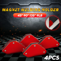 4ชิ้นเซ็ตเชื่อมแม่เหล็กผู้ถือแม่เหล็ก Arrow Clamp 4590135องศา9LB Magnetic Clamp สำหรับเชื่อม Positioner Locator Tool