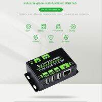 Waveshare USB-HUB-3U-ETH Industrial Grade HUB 3XUSB 2.0 Multiple Protection Circuit 100Mbps Ethernet Port HUB Adapter