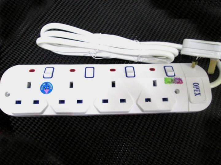 13Amp 4 Gang 4.5m Extension Cord Trailing Socket Extension Plug Socket