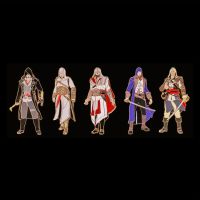 ✜ OTHER ASSASSIN S CREED 10TH ANNIVERSARY CHARACTER PIN SET (SET OF 5 PIECES) (ASIA)  (By ClaSsIC GaME OfficialS)