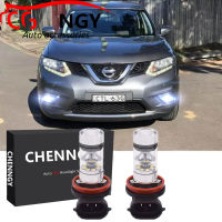 สำหรับ Nissan X-Trail (T32) 2015 - 2021 (ไฟตัดหมอก)-2Pc LED สีขาวโปรเจคเตอร์ LED หมอกหลอดไฟชุดเปลี่ยนฮาโลเจน CG