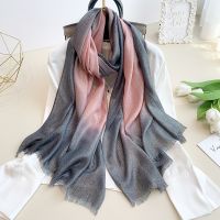 《Miki Xinyuan》ใหม่ FashionOmbre Lurex Glitter Viscose ผ้าพันคอ Stings Stole BufandasHijab