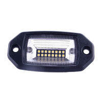 2pcs 4" 12V Car Flush Mount LED Light Pods Flood Beam Front Work Light Reverse Lamp Offroad 170deg Flood 8W 6000-6500K