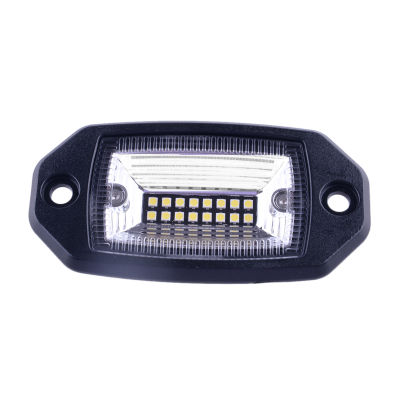 2pcs 4" 12V Car Flush Mount LED Light Pods Flood Beam Front Work Light Reverse Lamp Offroad 170deg Flood 8W 6000-6500K