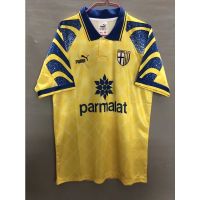 2022 2023 ล่าสุด เสื้อกีฬาแขนสั้น ลายทีมชาติฟุตบอล Parma AAA สีเหลือง สไตล์วินเทจ ไซซ์ S - XXL 95-97