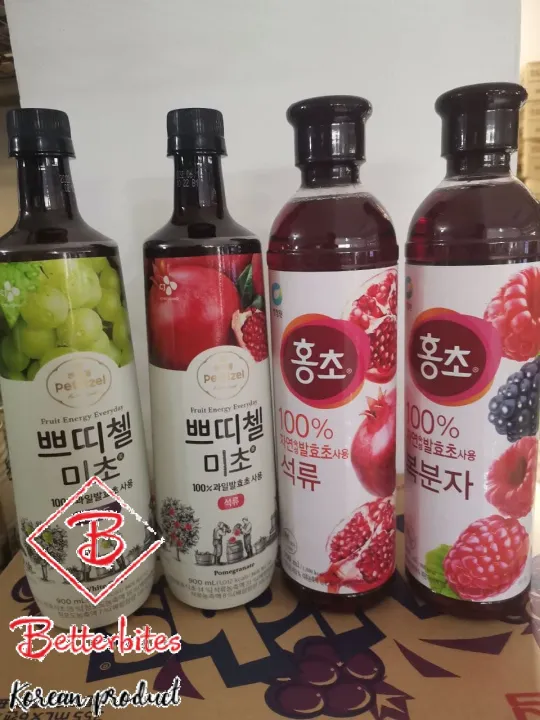 Korean Fruit Vinegar Drinks 900ml (Petitzel Pomegranate,Micho Green