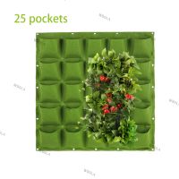 Plant Pot 25 Pockets Wall Hanging Planting Bags Green Grow Bag Planter Vertical Garden Vegetable Living Bonsai Flower 6TH