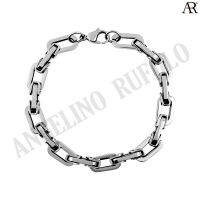 ANGELINO RUFOLO Bracelet ดีไซน์ Smart Chain สร้อยข้อมือผู้ชาย Stainless Steel 316L(สแตนเลสสตีล)คุณภาพเยี่ยม สีเงิน