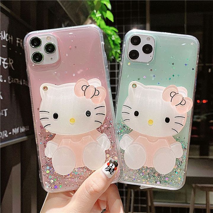 จัดส่งฟรี-tiktok-ins-กระจก-แต่งหน้า-เคสโทรศัพท์-hello-kitty-xiaomi-mi-11-t-lite-10t-12-pro-ultra-redmi-9c-10-c-note-10s-10-11-s-11pro-5g-couple-plating-หมี-tpu-ซิลิกาเจล-soft-printing-phone-case