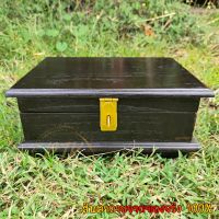 PTK กล่องใส่ของเอนกประสงค์ กล่องใส่พระเครื่อง 28*20*13 ซม. สีดำ Jewelry box.