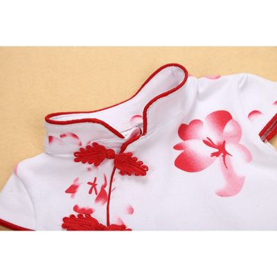 Orangemom Chinese New Year Girls Newborn Clothing Summer Short Sleeve Flowers Baby Rompers Hot Sale Cotton Baby Jumpsuit