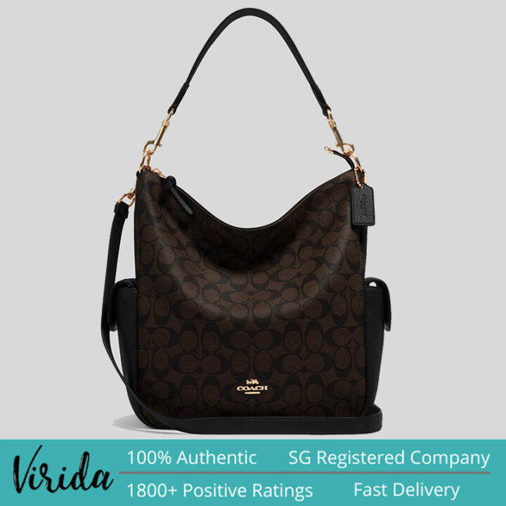 Coach Pennie Shoulder Bag In Signature Canvas C1523 Lazada Singapore