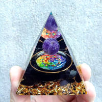 Crystal Energy Generator Pyramid Healing Stone Positive Energy Collection Meditation Orgone Chakra Crafts Home Ornaments 50mm
