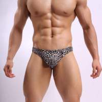 Boxer Underpants Print Leopard Underwear Men Nightwear Brief Thongs Bikini Erotic G-string Pouch Bulge Sexy