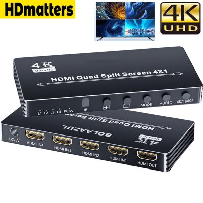 4K HDMI มัลติวิวเวอร์4X1 HDMI เครื่องดูหลายจอ4 In 1ออก1080P แยก HDMI แยกโหมด5สำหรับพีซีทีวีจอ PS5