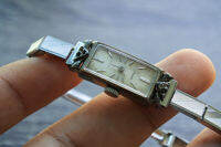 นาฬิกา Vintage มือสองญี่ปุ่น Lady Seiko ระบบ ไขลาน 15-3270 White Dial ชุบทองคำขาว 13mm