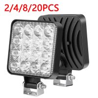 【hot】☸  2/4/8/20pcs Car Working 12V 24V 16LED 48W Night Driving Lamp Truck SUV Road Tractor Headlight