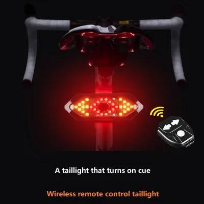 Remote Lights Bike Turn Signal Rear Light Bicycle Lamp LED Rechargeable USB Bike Wireless Back Led Tail Light Bike Accessories