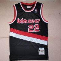 2023NBA Jerseys Portland Blazers No.22 Drexler Jersey Sports Vest Stripe Dark-Blue The New