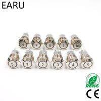 19mm Momentary Reset Waterproof Metal Push Button Switch Led Number Letter 0 1 2 3 4 5 6 7 8 9 10 Elevator Lift Custom-made