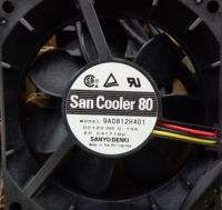 9A0812H40 L3zm5f DC12V8025ซันโยญี่ปุ่นดั้งเดิม1ใหม่เอี่ยมอุปกรณ์พัดลมระบายความร้อนความแม่นยำสูง