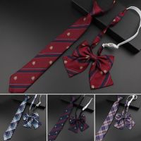 New Arrival Girl/Boy Summer School Formal Uniform Tie Set Colorful Stripe Plaid British Ties For Student Children Bowtie Necktie Boys Clothing