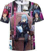 ISaikoy Anime Rimuru Tempest Short Sleeve T-Shirt Tops Tee Sweater Costume A