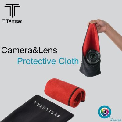Tartisan กล้องถ่ายรูปผ้าพับกระเป๋ากันรอยถุงที่เก็บเลนส์ผ้าสำหรับทำความสะอาด Sony Fuji แคนนอนนิคอน SLR DSLR