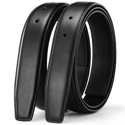 Belts No Buckle 2.4 2.8 3.0 3.5 3.8cm Width nd Automatic Buckle Black Genuine Leather Mens Belts Body Without Buckle Strap