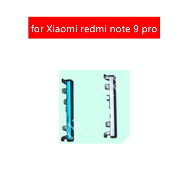 สำหรับ Xiaomi Redmi Note 9 Pro ปุ่มปรับระดับเสียงคีย์ด้านข้างปุ่มเปิดปิดกุญแจสวิตช์เปลี่ยนอะไหล่ซ่อม