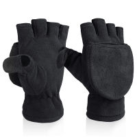 OZERO Winter Gloves 3M Thinsulate Fingerless Convertible Thermal Mittens Windproof Fleece Warm Mitten Glove For Men Women 9042