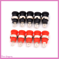 Manao 10pcs 4mm BANANA FEMALE JACK SOCKET PANEL MOUNT BINDING POST