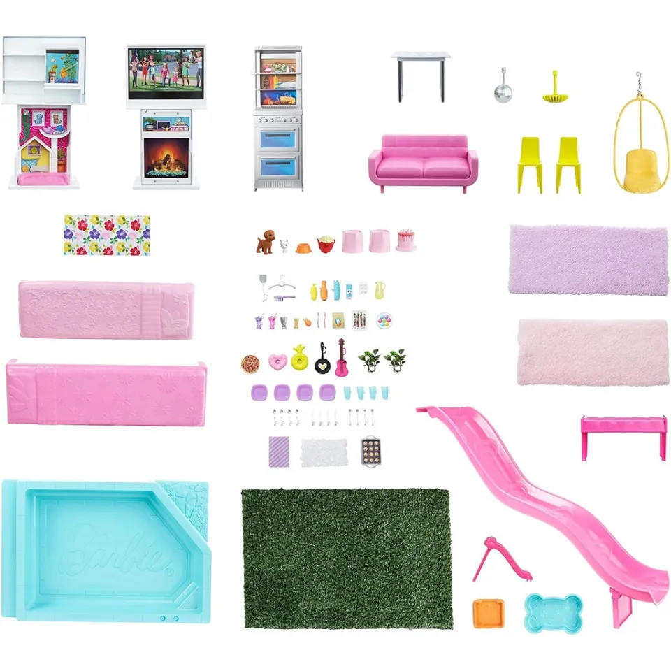 barbie dream house with furniture