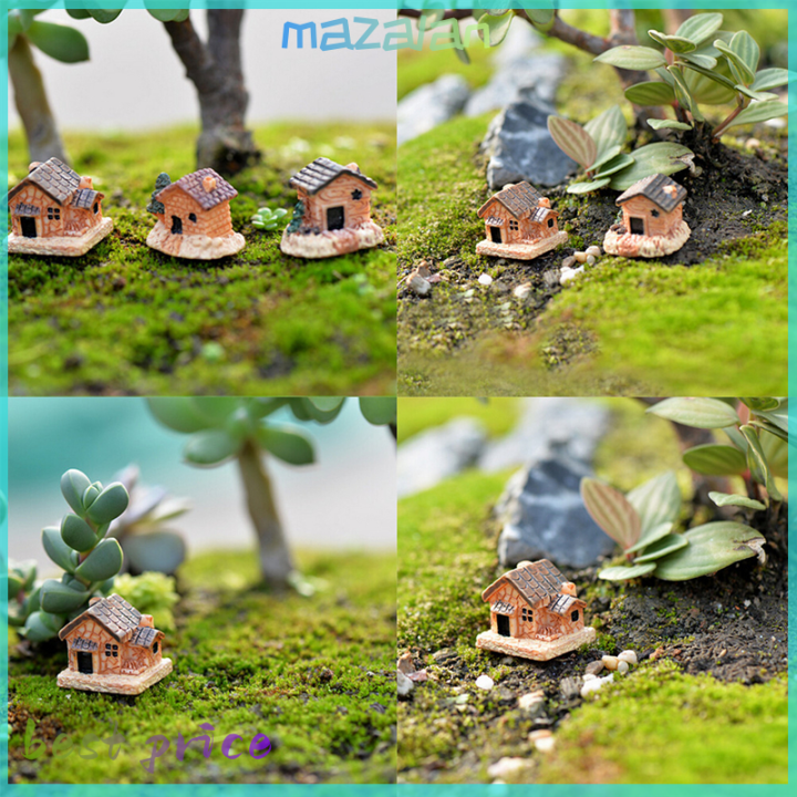 mazalan-3pcs-ตกแต่งภูมิทัศน์ขนาดเล็กบ้านหัตถกรรมของขวัญสวนเครื่องประดับ