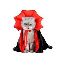 ZZOOI Funny Pet Dog Cat Vampire Cloak Cosplay Clothes Halloween Cat Puppy Costume Christmas Party Festival Pet Kitty Cape Clothing