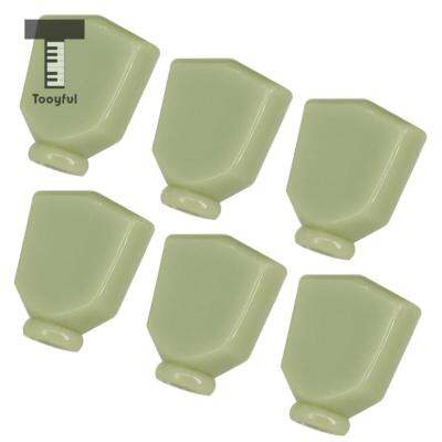 ‘【；】 Tooyful 6 Pcs Plastic Jade Green Trapezoid Guitar Tuning Peg Key Tuners Machine Heads Button Knobs Handle Cap