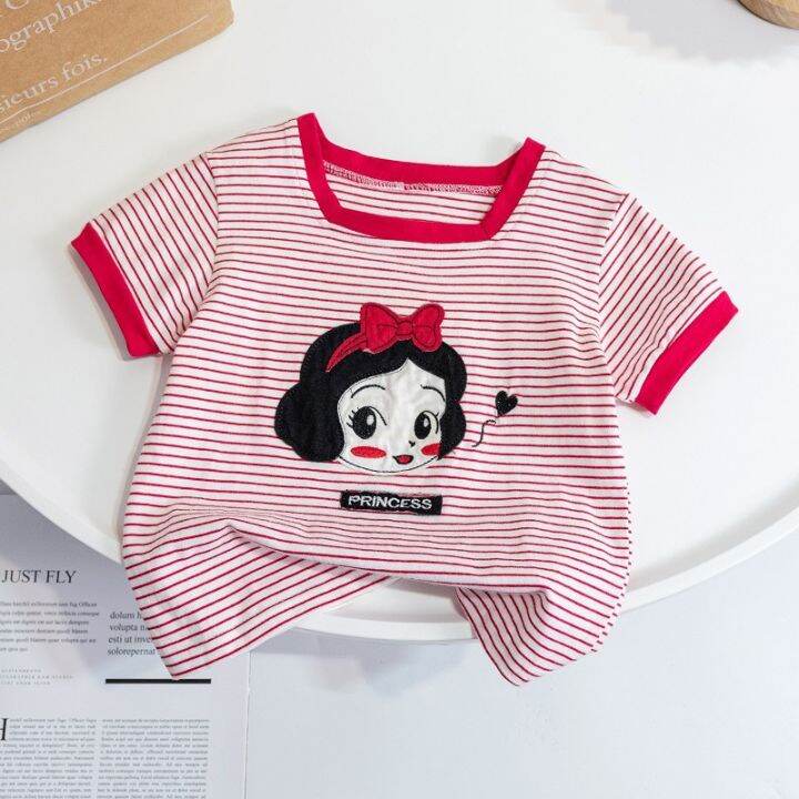 DIIMUU Summer Fashion 1-6 Years Baby Girls Cartoon Tops Clothes Cotton Blend Striped Infants Kids Clothing Children Girl T-shirt Casual Shirts | DIIMUU Summer Fashion 1-6 Years Baby Girls Cartoon Tops Clothes Cotton Blend Striped Infants Kids Clothing Children Girl T-shirt Casual Shirts |