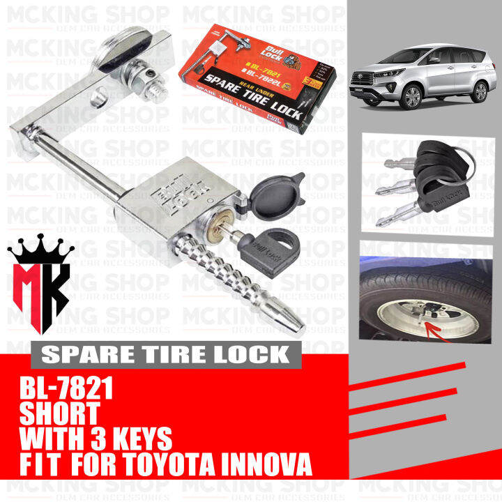 Spare Tire Lock Rear Under Anti Theft with 3 keys BL7821 (For Toyota Innova) Lazada PH
