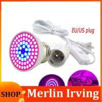 Merlin Irving Shop 72 LED Grow Light Bulbs Plant Growing lights Lamp for Plants with E27 EU US UK Power Cable Set for Hydroponics Flower Vegetable