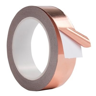 ☬♂ YX 10M Single-sided Conductive Copper Foil Tape Mask Electromagnetic Shield Eliminate EMIAnti-static Repair Adhesive Tape