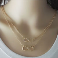 ใหม่หลายหมายเลข 8 จี้สร้อยคอ Clavicle CHAIN Punk Collier Lucky Infinity สร้อยคอและจี้เครื่องประดับของขวัญ-ef2