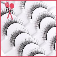 PETISEE 10 Pairs นุ่มนุ่มๆ ขนตามิงค์เทียม Wispy แบบไร้สาย ธรรมชาติตามธรรมชาติ ขนตาปลอม ขนตามังกะ แมวตาดู ขนตาสั้น