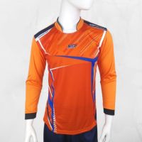 เสื้อกีฬาแขนยาว ผ้าไมโครพิมพ์ลาย เนื้อผ้านุ่มใส่สบาย NAPSPORT-NAP17-Longsleeves-Orange-ส้ม